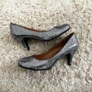 Silver Sparkly Heels - Size 8 - Worn Once